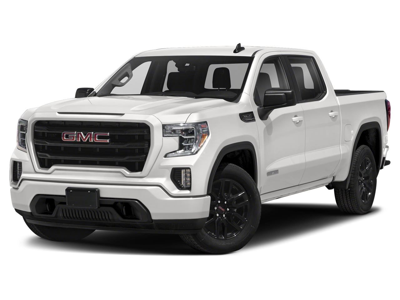 2020 GMC Sierra 1500 Elevation in Summit White — front three-quarter view