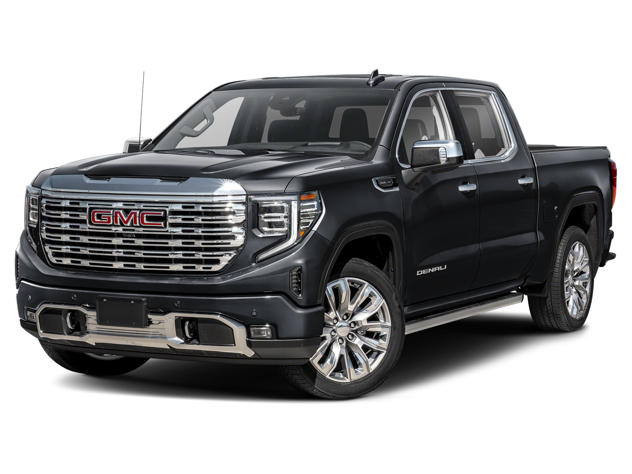 2025 GMC Sierra 1500 Denali in Onyx Black — front three-quarter view