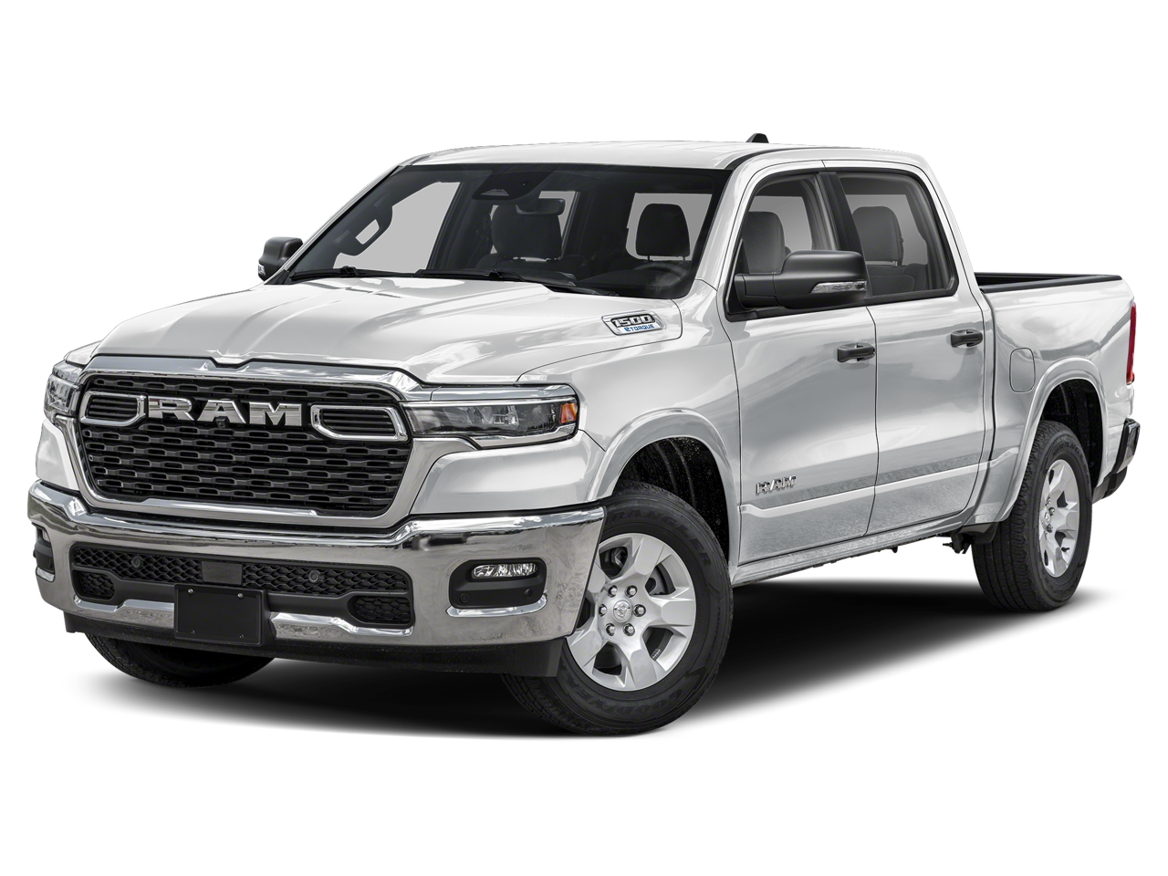 2025 RAM 1500 Big Horn in White — front three-quarter view