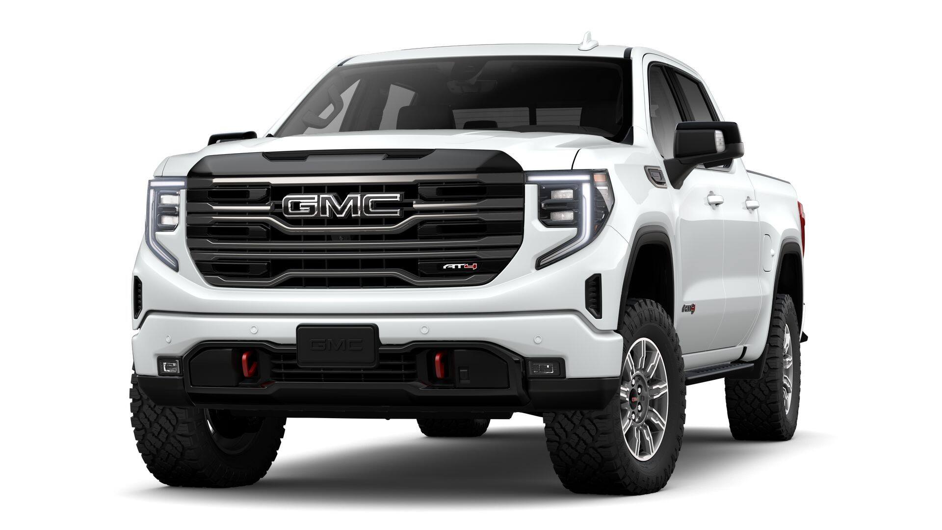 2026 GMC Sierra 1500 AT4 in Summit White — front three-quarter view