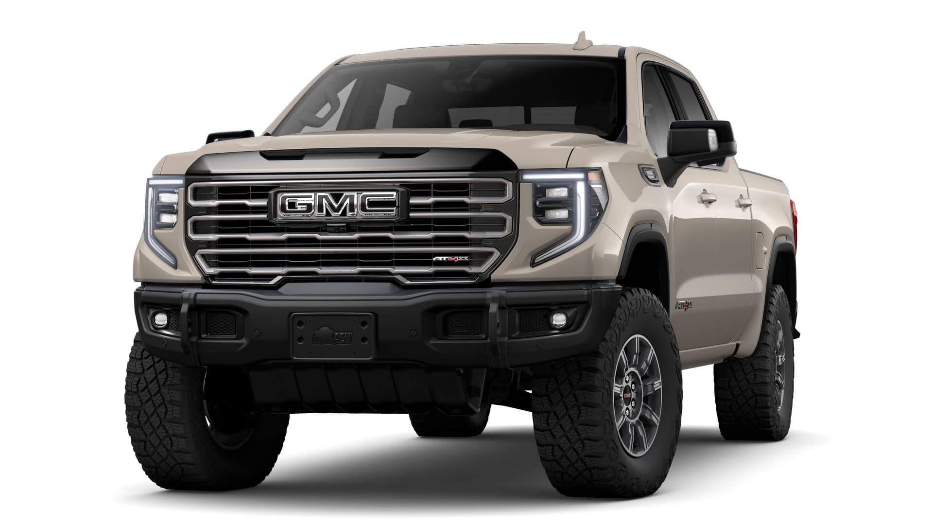 2026 GMC Sierra 1500 AT4X in Coastal Dune — front three-quarter view